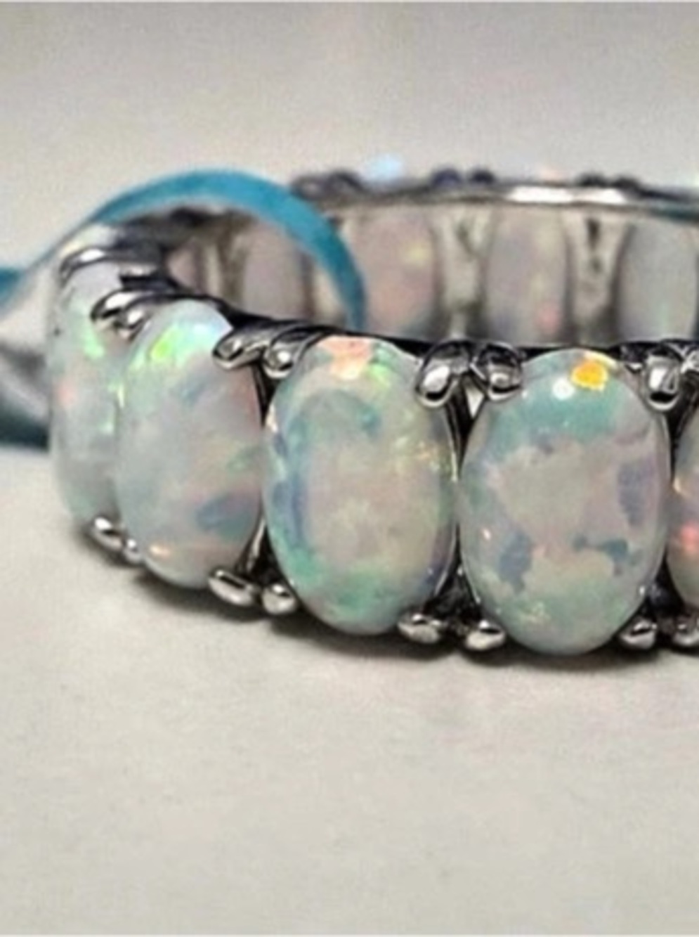 White Opal 925 Sterling Silver Ring NWT, size 5